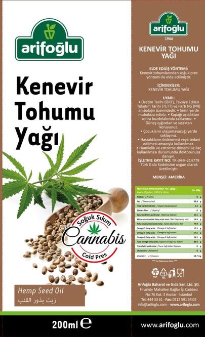 Kenevir Tohumu Yağı 200ml - 4