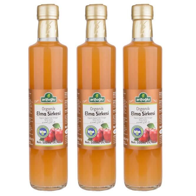 Organik Elma Sirkesi 500ml (3 Adet) - 1