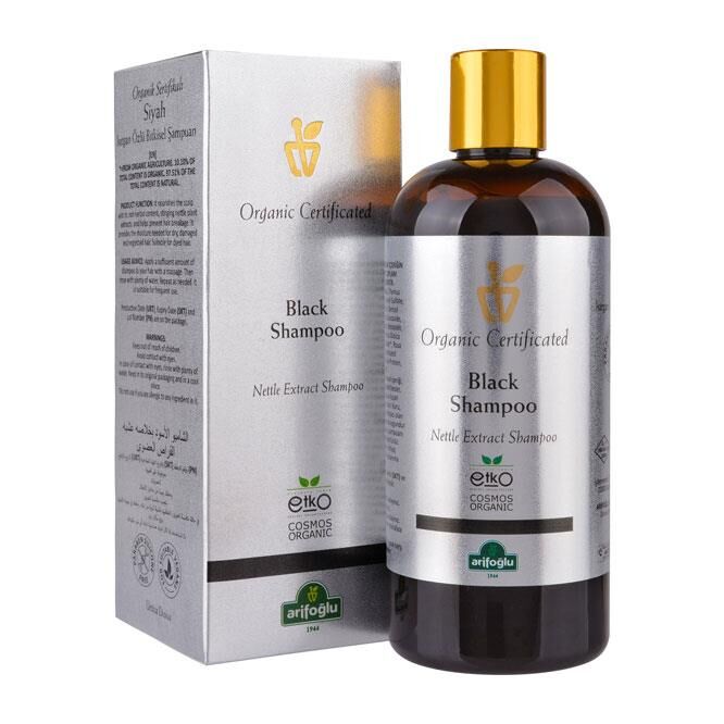 Organic Certificated Black Shampoo Nettle Extract 400ml - 1