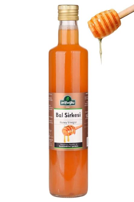 Bal Sirkesi 500ML - Doğal Fermantasyon İçilebilir Katkısız Cam Şişe - 1