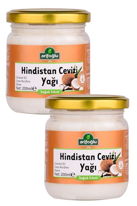 Hindistan Cevizi Yağı 200ml X 2 Adet Soğuk Sıkım - 1