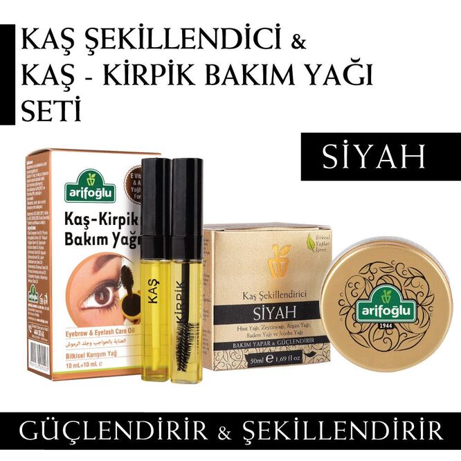 Kaş Kirpik Bakım ve Kaş Şekillendirici SİYAH Seti - 1